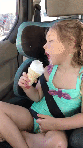  Little Girl Will Finish Her Ice Cream!