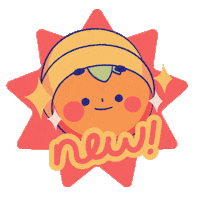 New Post Apricot Sticker