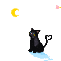 TOJIMoonGoo black cat tojimoongoo Sticker