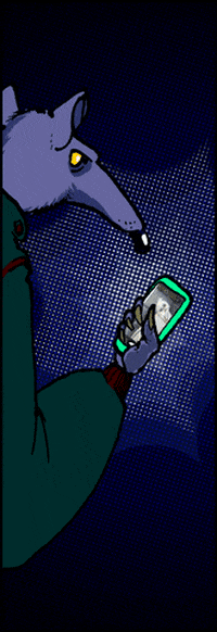 IwanaDon mobile like lab rat GIF