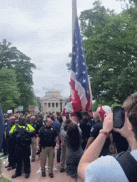 Students Re-Raise American Flag on UNC Campus