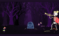 BellabuBear halloween sale shop now skeleton GIF