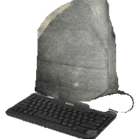 Rosetta Stone Cyberpunk Sticker by Database數據