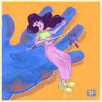 Crueisis animation blue hand ilustration GIF