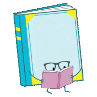 Read Blue Book Sticker by queeniescards