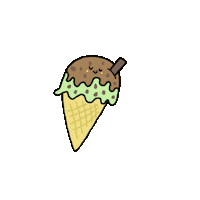 Ice Cream Illustration Sticker