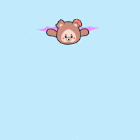 Flying Bat Crash GIF by Beraji Bears