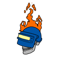 achmadefch fire skull dead lit Sticker