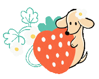 Dog Flower Sticker by Stefanie Shank
