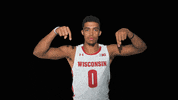 College Basketball Point GIF by Wisconsin Badgers