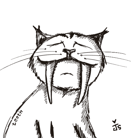 giphyupload handgepixelt säbelzahnkatze Sticker