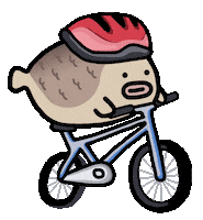 Bike Fish Sticker by milly cohen