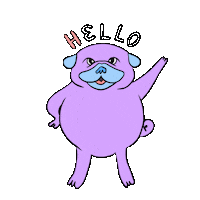 Pug Hello Sticker