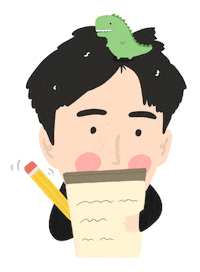 Study Writing Sticker by Patricia Tjandra
