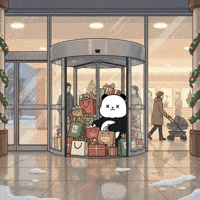 Merry Christmas Snow GIF by Kanpai Pandas