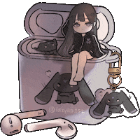 michelle_sone music girl kawaii purple Sticker