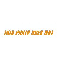 Text gif. Kinetic orange-and-white typographic reminiscent of the NASCAR logo. Text, "Elections end, this party does not."