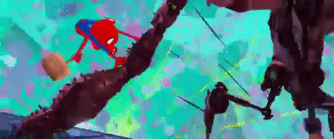 fightmilker giphygifmaker spiderman spiderverse peter porker GIF
