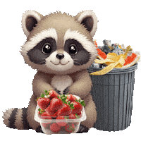 Cute Raccoon Sticker