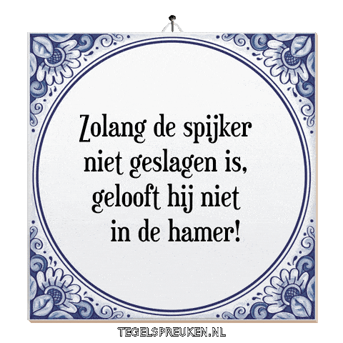 Verandering Vertrouwen Sticker by Tegelspreuken.nl