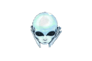 alien outer space STICKER