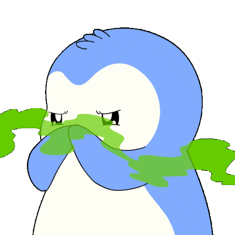 Penguin Farting Sticker by Pudgy Penguins