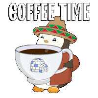 Wake Up Coffee Sticker by Pudgy Penguins