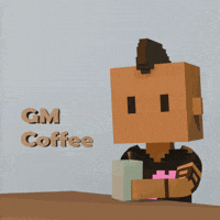 Meebits art coffee crypto good morning GIF