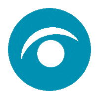 VisualCrea logo blue eyes look Sticker