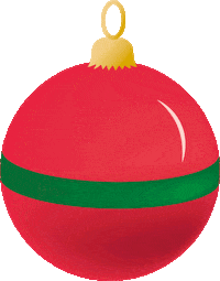 aadal_design christmas decorations ornaments christmas red Sticker