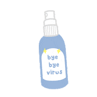 grumpyjohnstore blue covid19 clean sanitize Sticker
