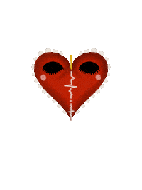 illustrartelli heart red eyes emotions Sticker