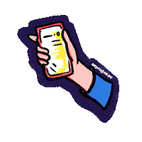 brujuleando social media hand celular mano Sticker