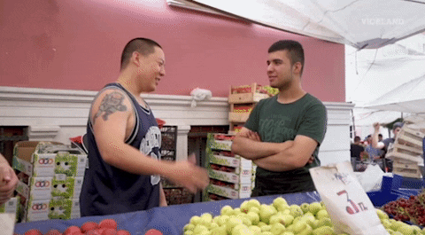 Handshake GIF by HUANG'S WORLD