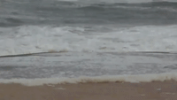 Hurricane Florence Kicks Up Waves on Outer Banks