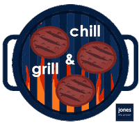 Chill Bbq Sticker by Jones the Grocer