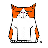 Happy Cat Sticker by Simone Angelini