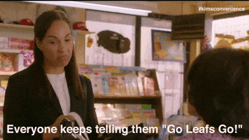 Toronto Maple Leafs Hello GIF by Kim's Convenience
