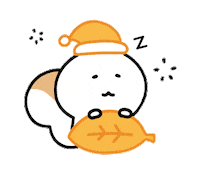 Sleepy Squirrel Sticker by Kcomics