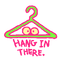 Hang In There No Sticker by Tony Papesh