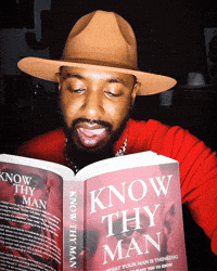 Red Shirt Reading GIF by Manuel V. Johnson