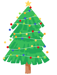 Happy Christmas Tree Sticker by ohdoodledoo