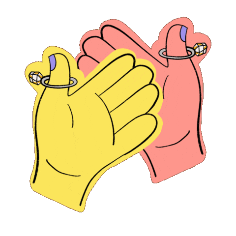 Party Hands Sticker by Keva Epale