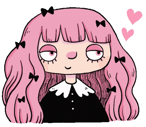 mercylokki girl 女の子 はと ピンク Sticker