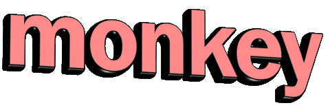 text monkey Sticker