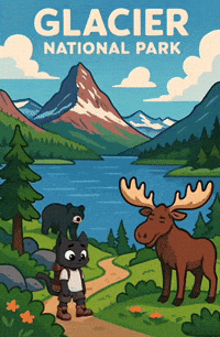 Glacier National Park Montana GIF by Hero Galaxy NFT