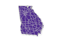 youngharriscollege purple georgia yhc mountain lions Sticker