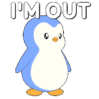 Awkward Run Sticker by Pudgy Penguins