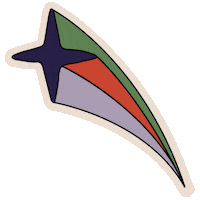 Star Moon Sticker by Mezcal Rosaluna