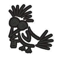 GreenFalcon13 cartoon green crazy bird Sticker